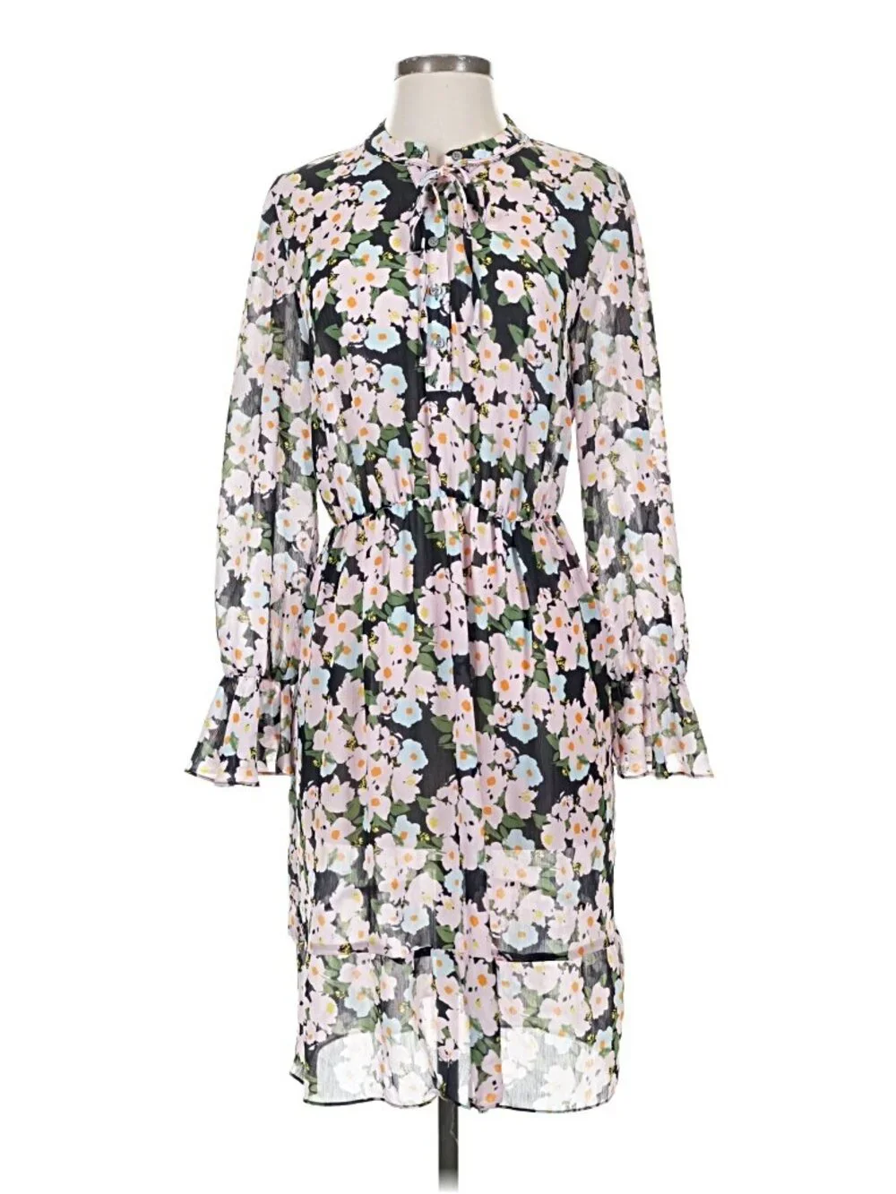 J Crew Mercantile Floral Midi Dress Size S Sheer Romantic Cottagecore Feminine - Picture 3 of 7
